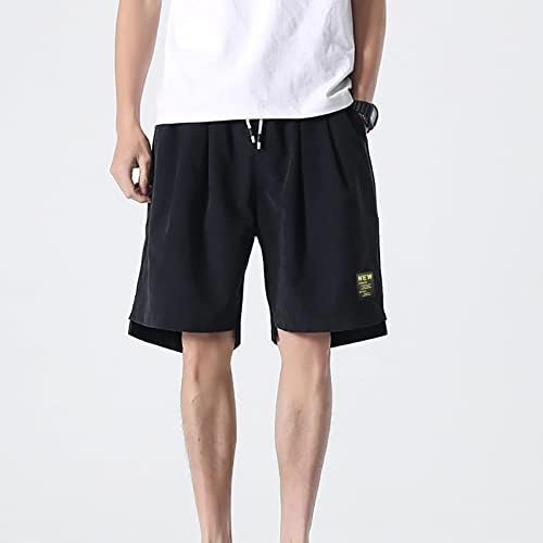 מכנסי אימון לגברים של Ticcoy מכנסיים קצרים אתלטים ריצה מכנסיים קצרים עם משיכת מכנסי קיץ של רוגבי רוגבי כדורסל