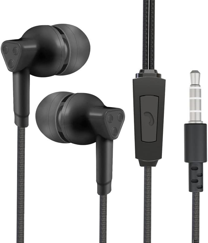 אוזניות באוזניות אוזניות עם אוזניות קוויות מיקרופון 3.5 ממ לחיבור iOS ו- Android Smartones מחשבים ניידים