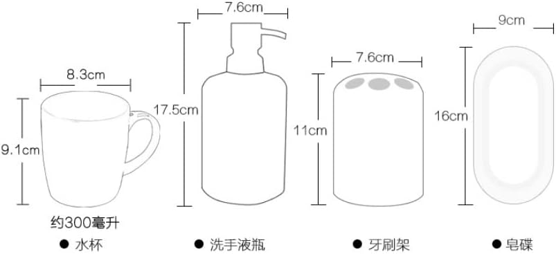 Kfjbx סגנון פסטורלי כוס צחצוח סט קרמיקה לשטוף אמבטיה עצם עצם סין אספקת אמבטיה כוס שטיפת פה