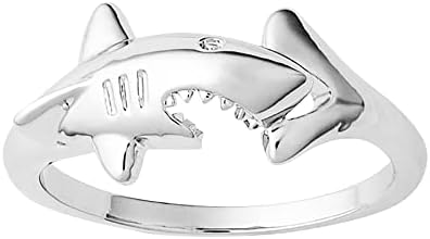 2023 חדש ילד סטרלינג כסף זהב מצופה טבעת אצבע בעלי החיים אישית אופנה פאנק טבעת תכשיטי בת חברה יום הולדת עלה טבעת