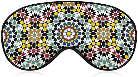 תקציר ערבית מרוקו פסיפס מסיכת עיניים עם רצועה מתכווננת לגברים ונשים לילה נמנם נסיעות שינה