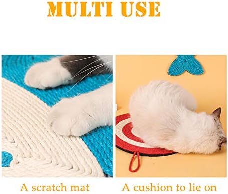 חתול מגרד מחצלת טבעי סיסל ייחודי דפוס חתול שריטה שטיח מחצלת חתול גרדן עם תליית חבל חתול שינה שטיח כרית