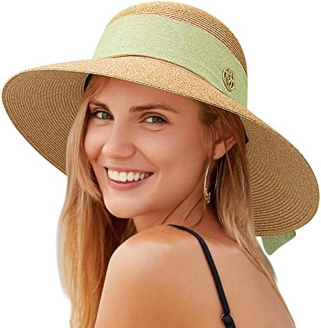 כובעי שמש רחבים ושוליים גדולים של נשים, כובעי שמש חוף קשת חוף אריז