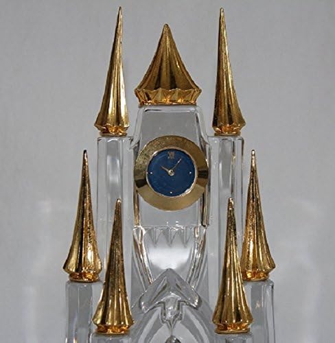 שעון טירת דיסני סינדרלה מאת פרנקלין מנטה, קריסטל עם ציפוי זהב 24KT, בדימוס