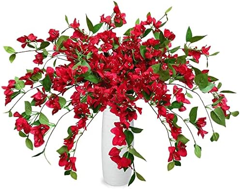 חבילה של 20 יחידות - פרחי בוגנוויליה ​​מלאכותיים גבעולי מפרחים משי תלויים גפני פרחים לחתונה וקישוט ביתי, שולחן ועיצוב אגרטל