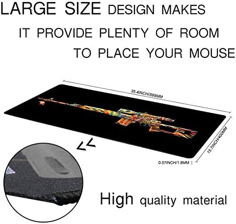 כרית עכבר משחק גדולה ללא החלקה עמידה במים בגומי מחשב מחשב מחצלת עכבר 15.8x35.5 אינץ '