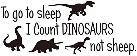 כדי ללכת לישון אני סופר דינוזאורים לא כבשים ויניל דינוזאורים חמודים חדר שינה מדבקות קיר מדבקות קיר לילדים חדר